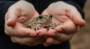 handling desert rain frogs