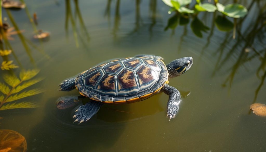 Diamondback terrapin in brackish water