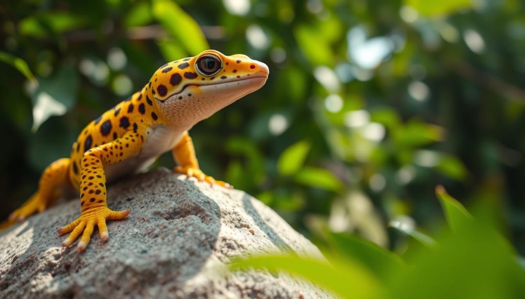 Leopard gecko, a low-maintenance pet lizard