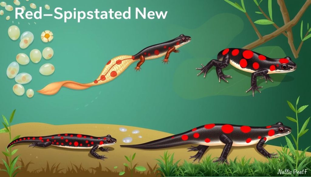 Red-spotted newt life cycle