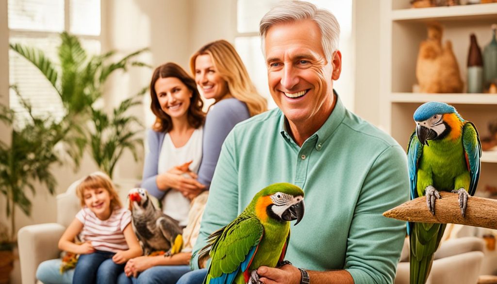 parrot socialization with family members